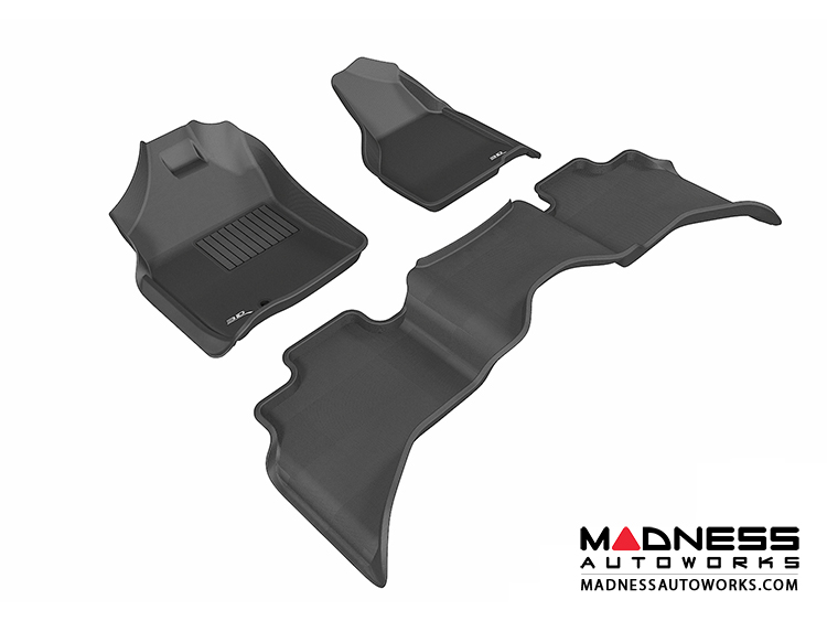 Dodge RAM 1500 Quad Cab Floor Mats (Set of 3) Black by 3D MAXpider